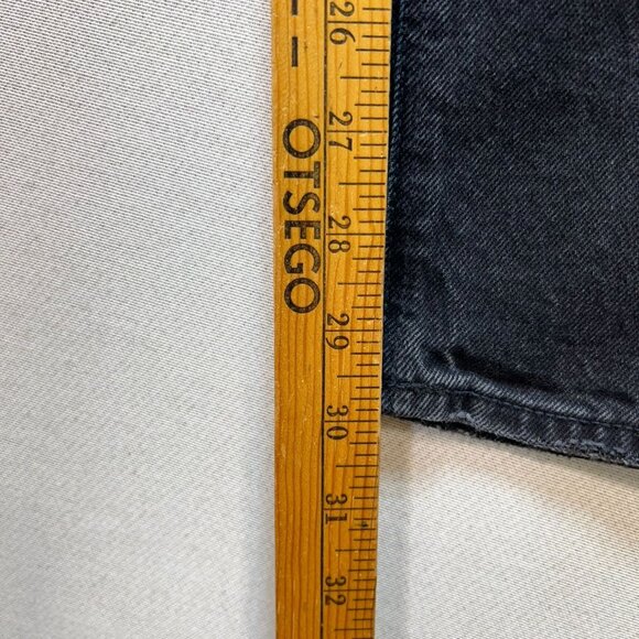 American Eagle Women's Grunge Slim Straight Jeans Stretch Size 6 Faded Black - Picture 8 of 11